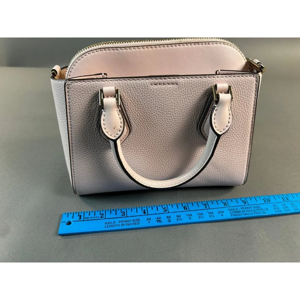 Michael Kors Pink Pebbled Leather Satchel and Dome Pouch 2-in-1 Handbag Set